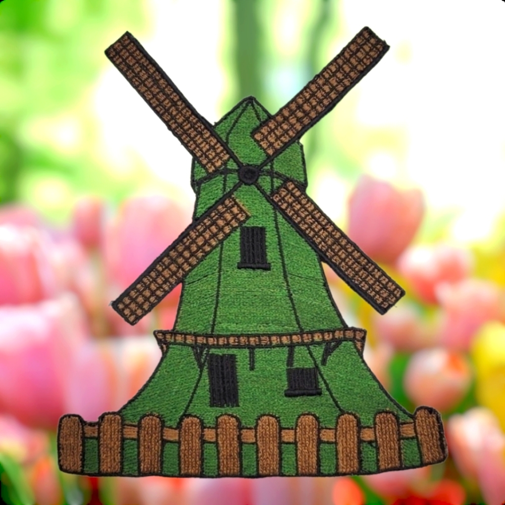 Nwt Vintage New Old Stock Windmill Embroidered Patch